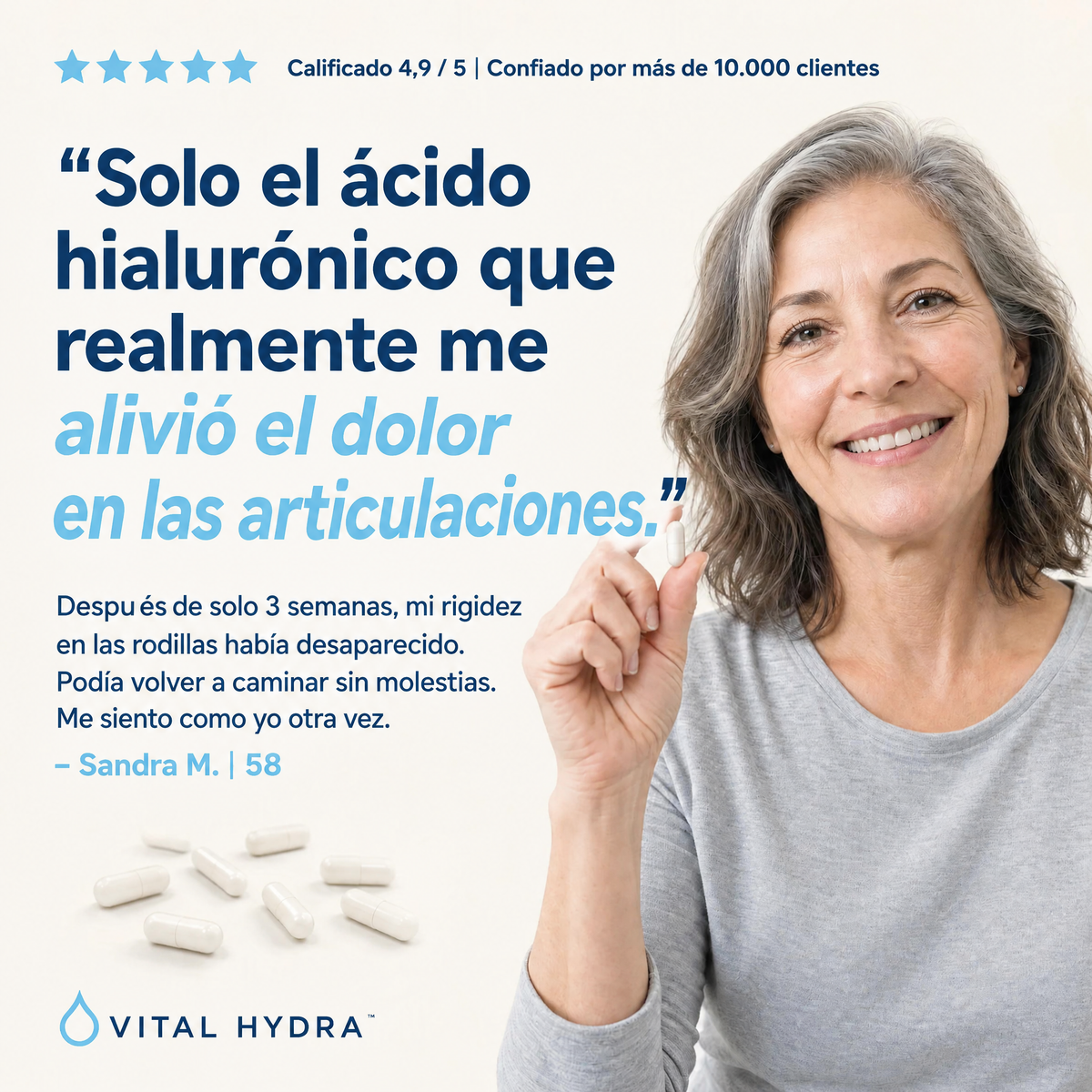 VitalHydra™ Ácido Hialurónico Liposomal – Absorción de 15 a 20 veces mayor