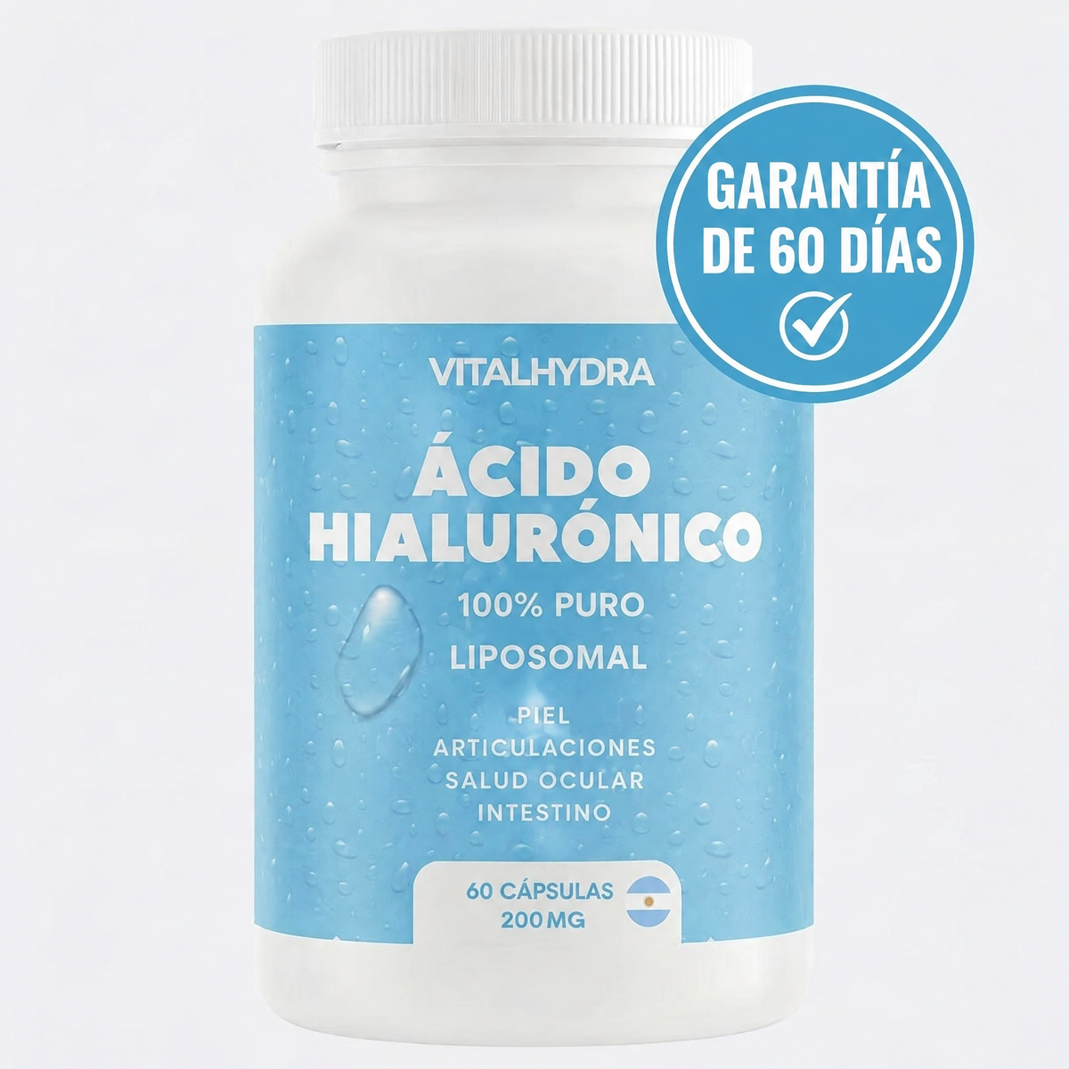 VitalHydra™ Ácido Hialurónico Liposomal – Absorción de 15 a 20 veces mayor