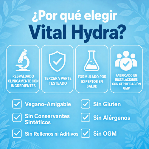 VitalHydra™ Ácido Hialurónico Liposomal – Absorción de 15 a 20 veces mayor