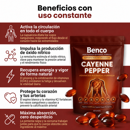 Benco Activa® en Softgels - Reactiva tu Circulación Natural